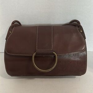 Wilson's Leather X Pelle Studio handbag brown shoulder saddle bag EUC